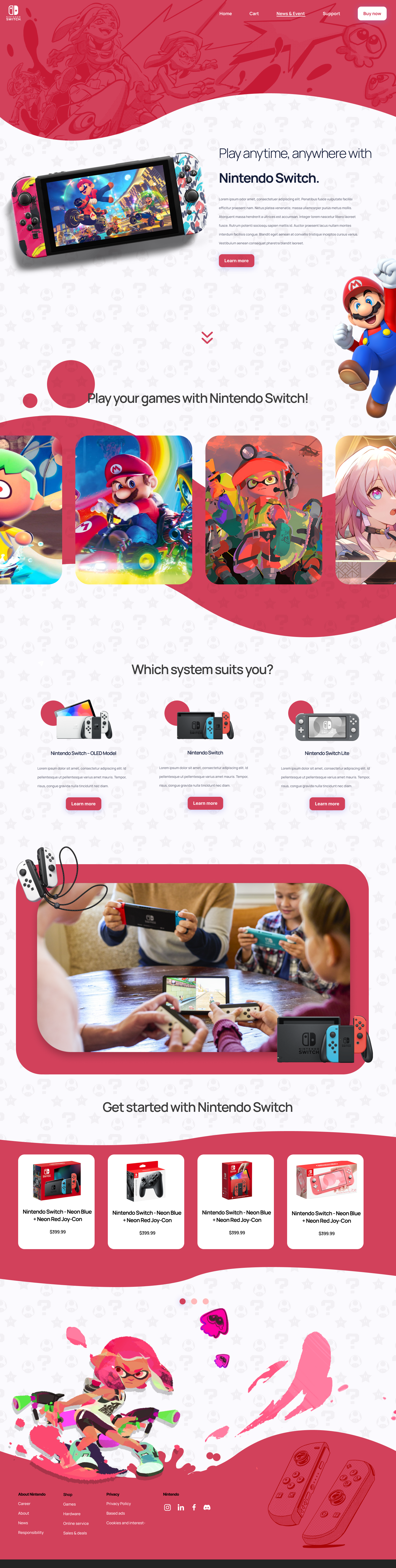 Home page — desktop