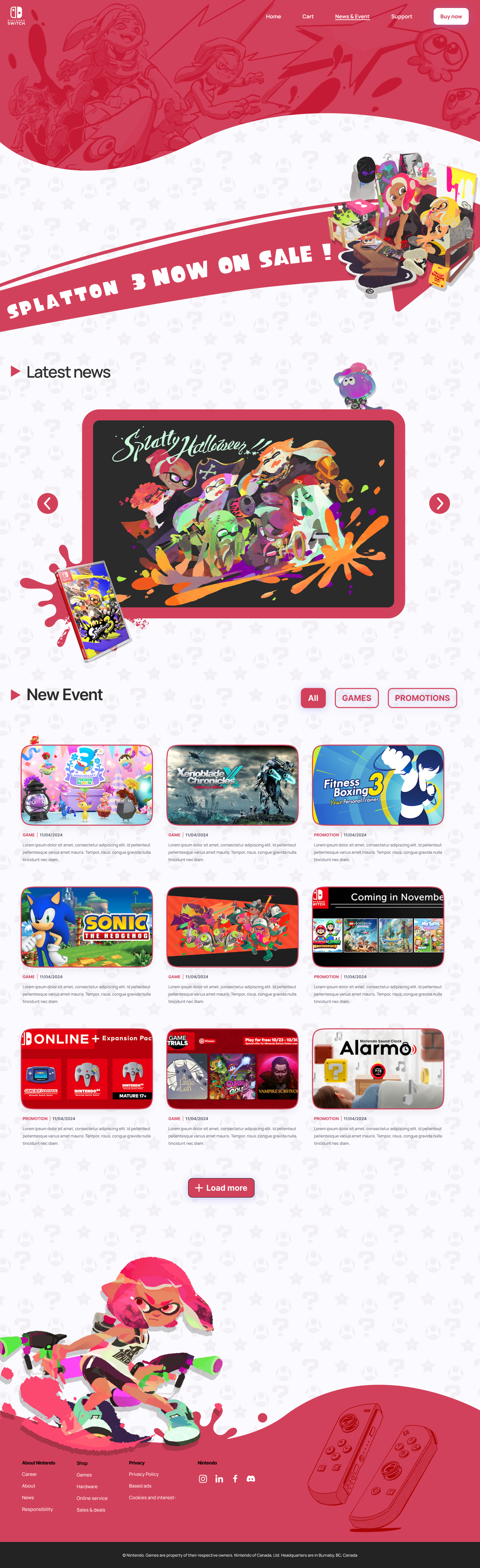 Event page — desktop