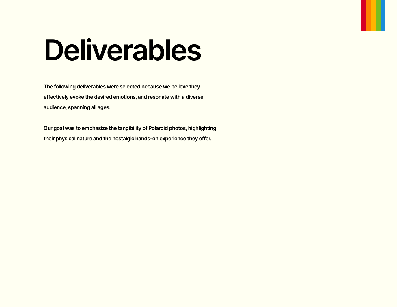 Deliverables